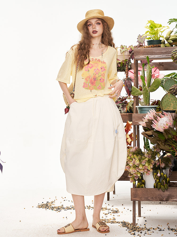 Elf flower print T-shirt