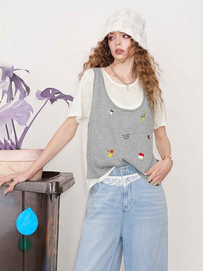 Sweet Deer Shoulder Top