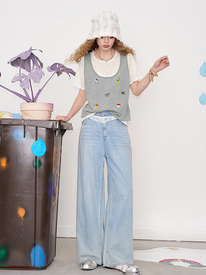 Sweet Deer Shoulder Top