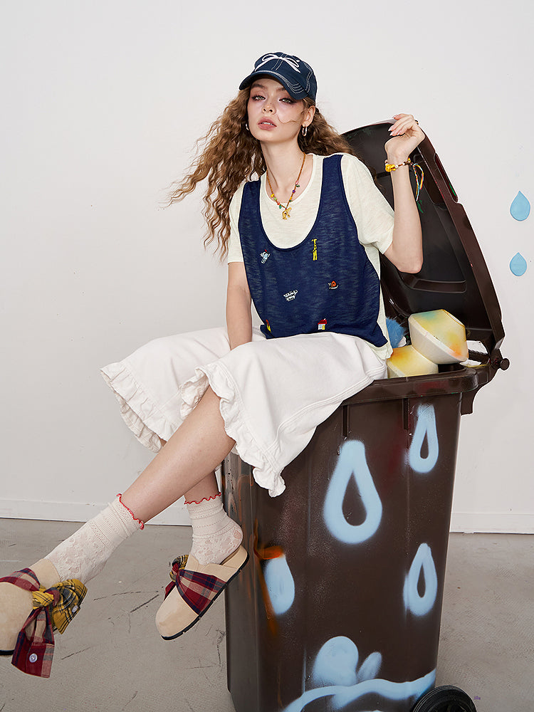Sweet Deer Shoulder Top