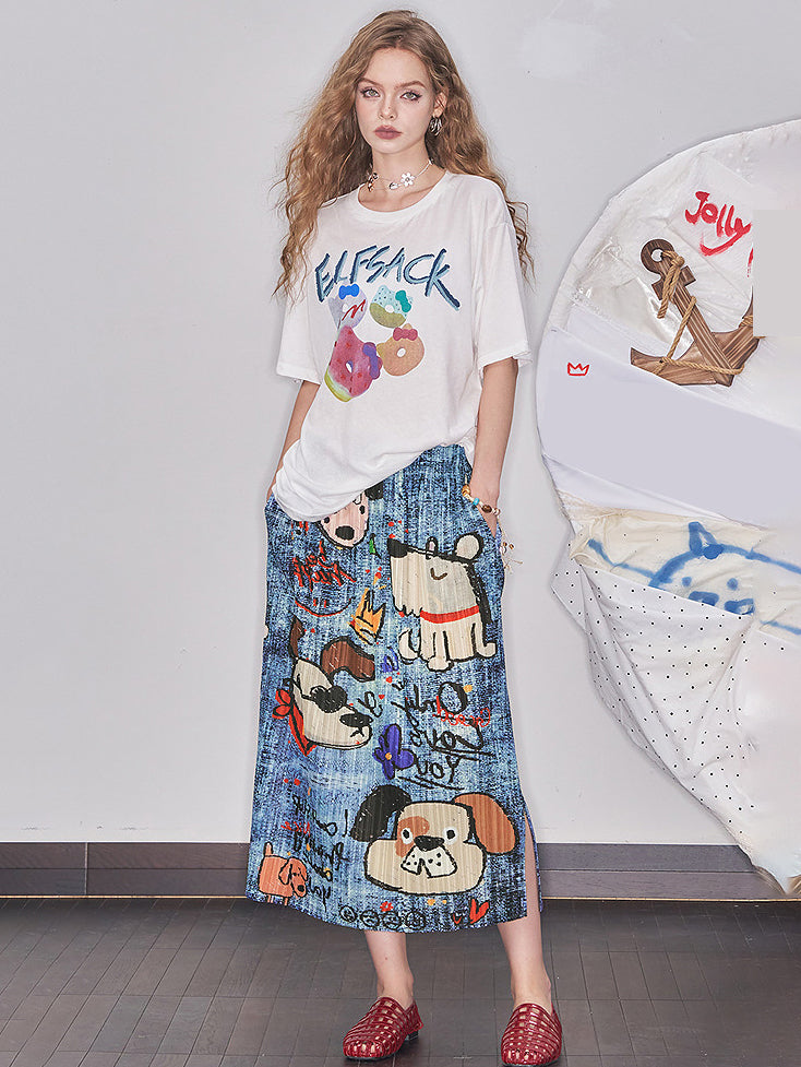 Comical Graphic Skirt