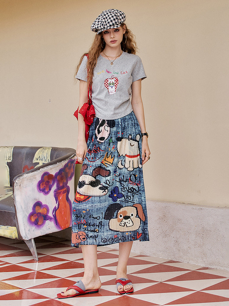 Comical Graphic Skirt
