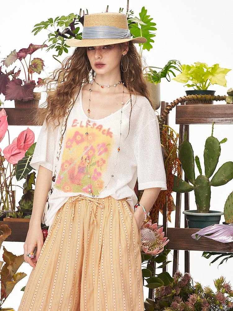 Elf flower print T-shirt 