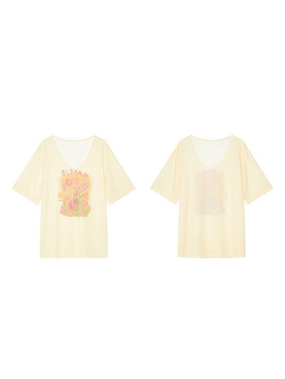 Elf flower print T-shirt 