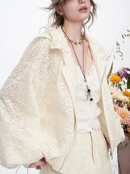 Lace hoodie jacket 