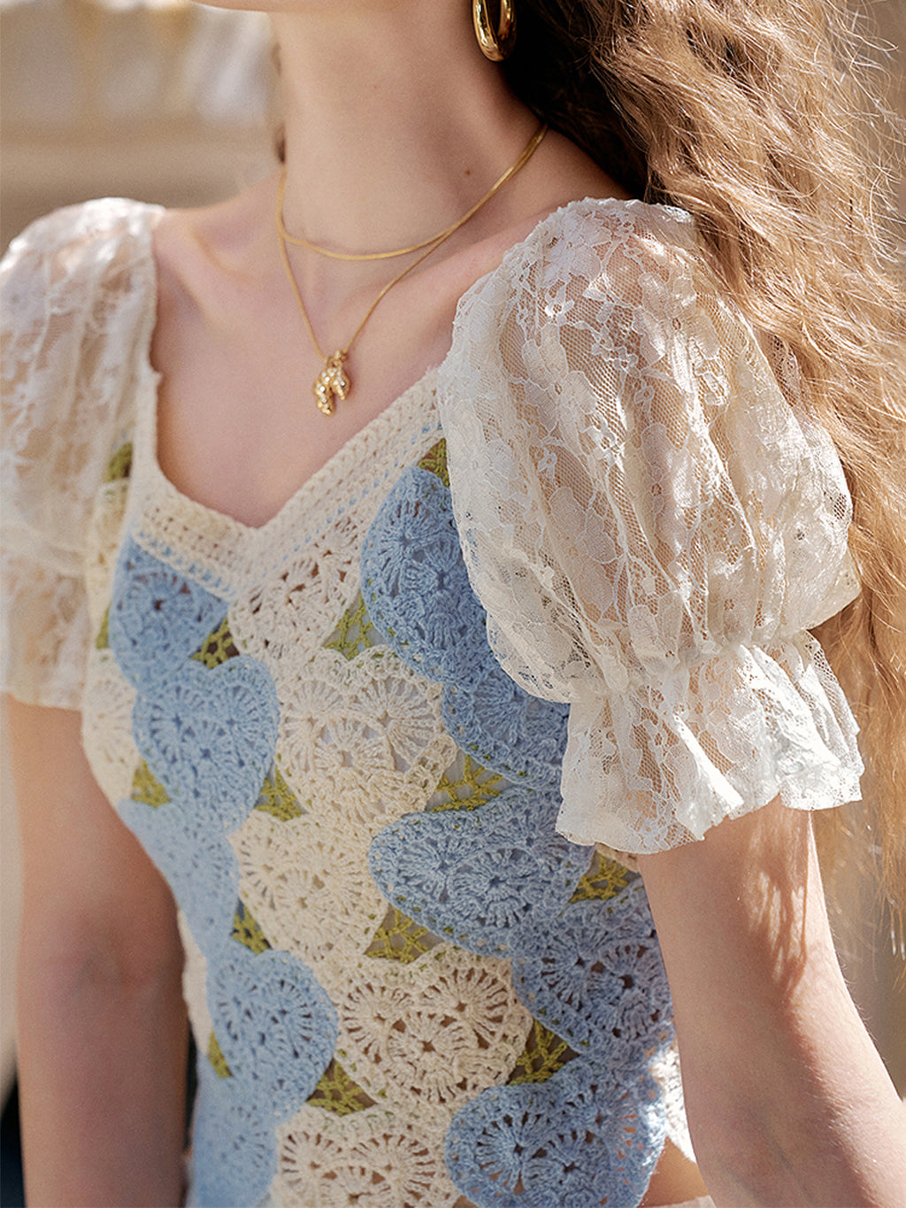 Heart Crochet Lace Top 