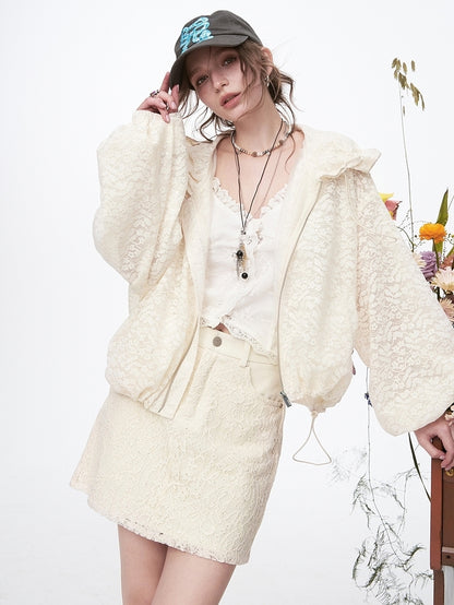 Lace hoodie jacket 