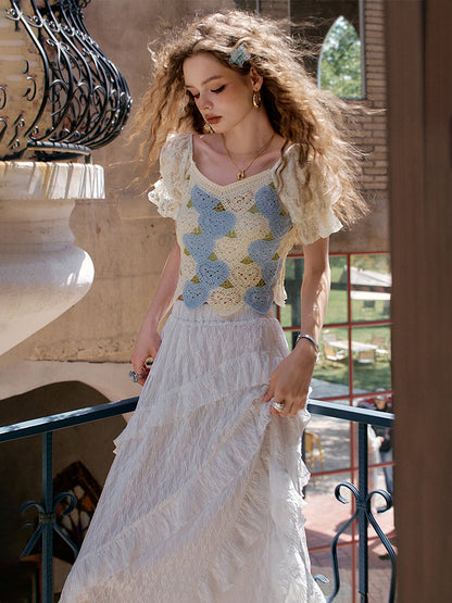 Heart Crochet Lace Top 