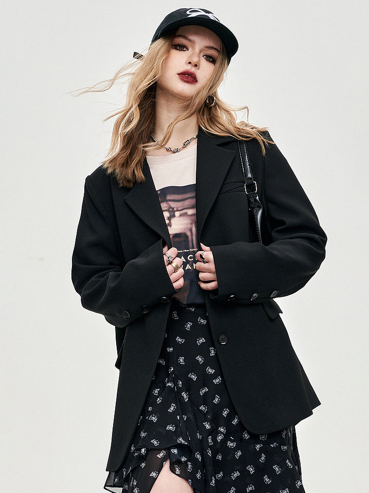 Asymmetrical flare chiffon skirt 