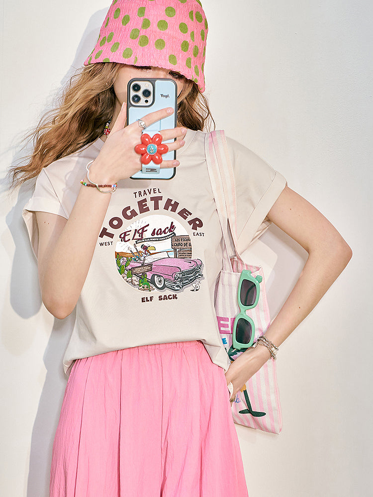 トゥギャザープリントTシャツ