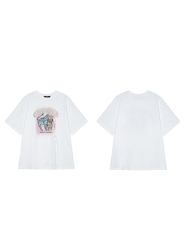 キャットプリントTシャツ
