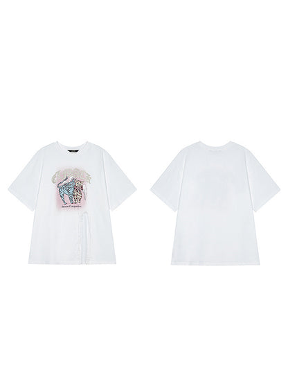 キャットプリントTシャツ