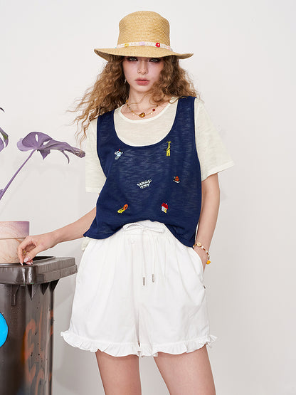 フェイクレイヤードTシャツ