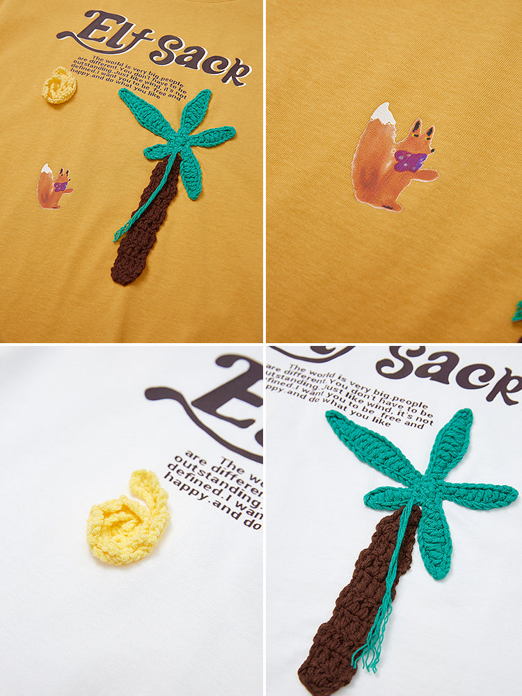 パームツリーステッチTシャツ