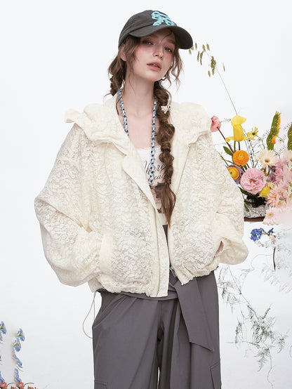 Lace hoodie jacket 