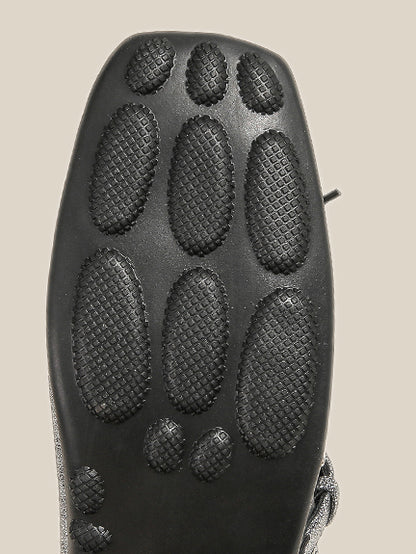 ダブルストラップフラットシューズ