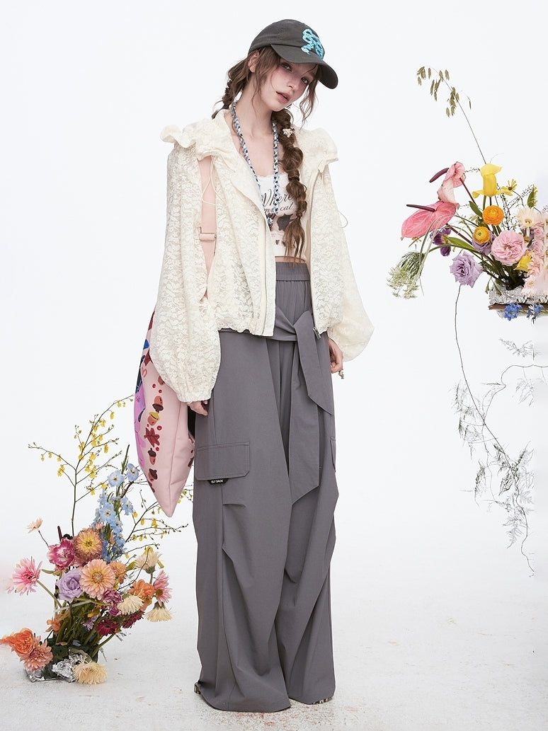 Lace hoodie jacket 