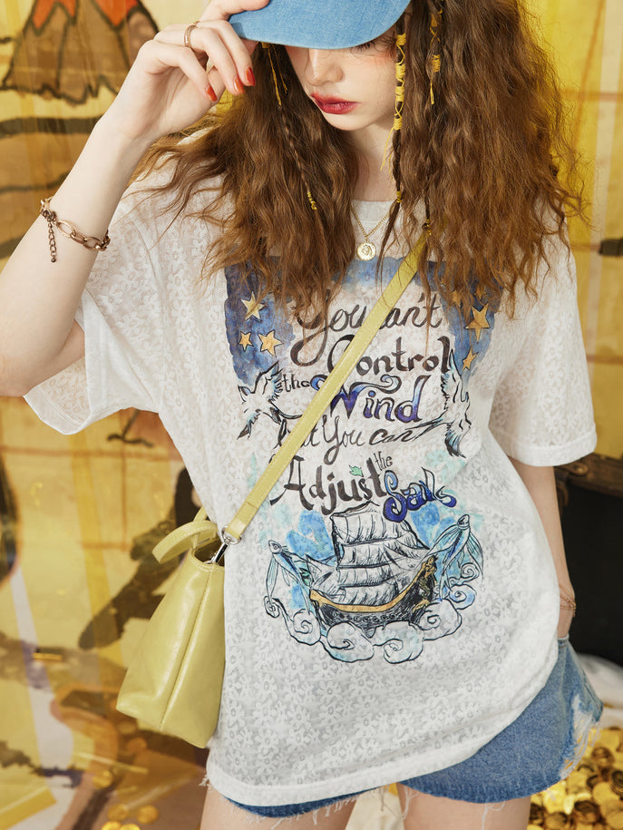 セイルプリントTシャツ