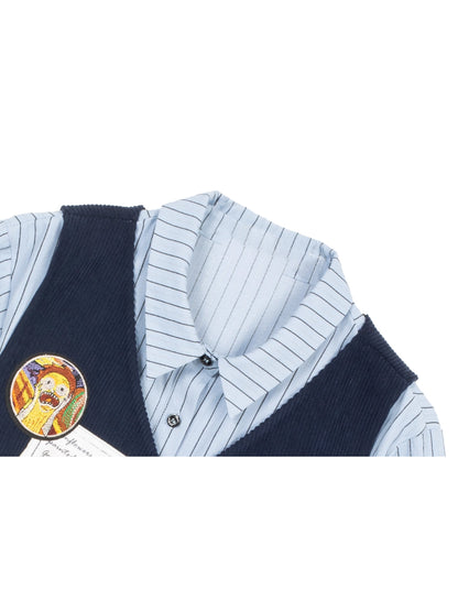 バッジワッペンベルトシャツドレス
