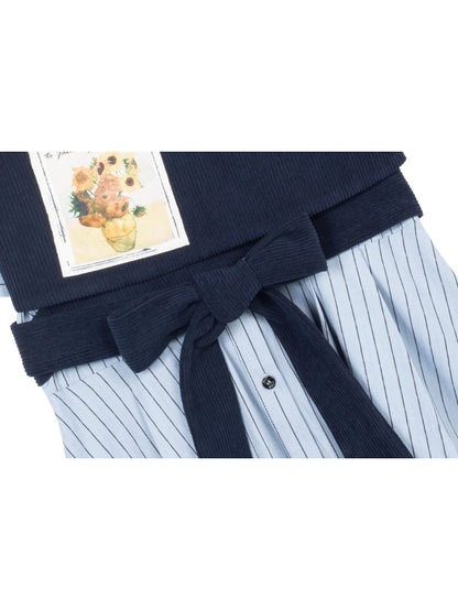 バッジワッペンベルトシャツドレス